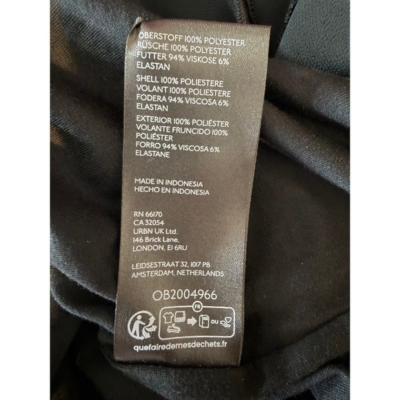 Anthropologie Halter Ruffle Asymmetrical Midi Dress Black Size Small - Picture 8 of 9